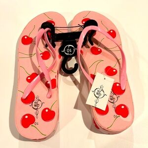 Sole Mates Cherry Wedge Flip Flop Sandals size 10
